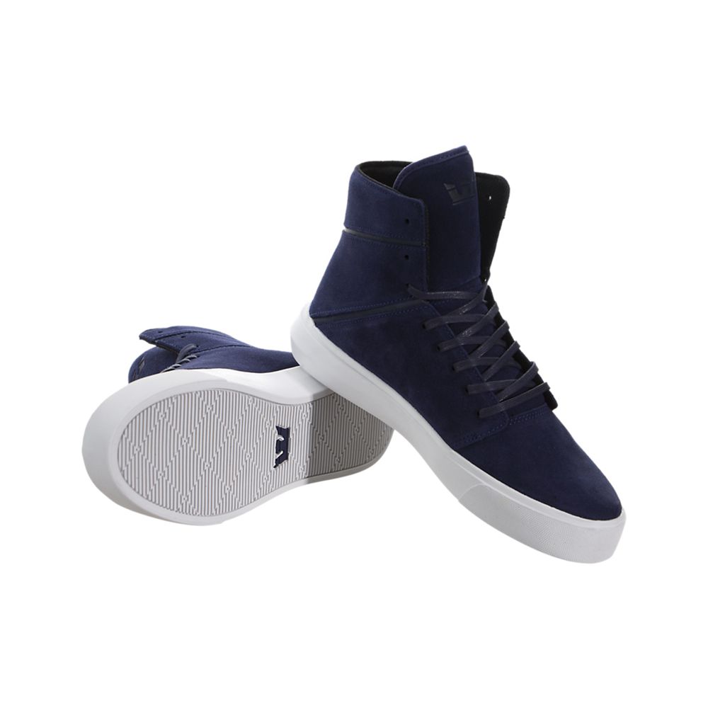 Chaussures de Skate Supra Camino Bleu Marine Navy/White Femme | XDD-27090697